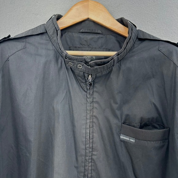 Members Only Other - VTG Members Only Black Racer Jacket Mens 3X Lightweight Zip Up Collar 90s 1990s